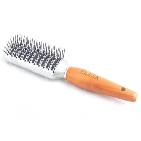 Good Quality ELISA Wooden Handle Silver Head Vent Hair Brush