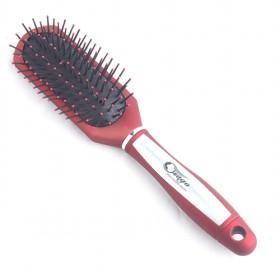 Plain Common Design Red And Silver Plastic Handle Vent Massage Comb