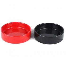 Small Plain Red And Black Ceramic Ashtray For Sale