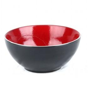 200cc Ceramic Bowl, Glaze Serving Bowl, Red In Black Out