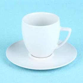 Mini Cute Plain White Color Ceramic Coffee Cup And Sauce Cup For DIY Painting