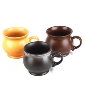 Small Size 3 Colors Lovely Pot Shape Pottery Cup/ Mugs