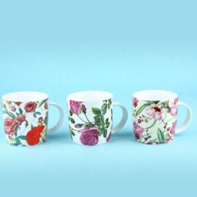 Hot Sale 200cc Sweet Style Floral Prints Ceramic Water Cup/ Tea Cups Set