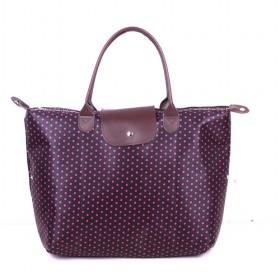 Dark Purple Renewable And Foldable Travel Bags/ Shopping Tote Bags