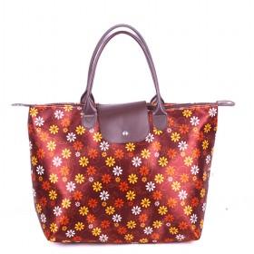 Fireworks Prints Shopping Bag With Flower Pattern Print Renewable Foldable Travel Bags/ Shopper Tote Bags