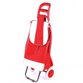 Simple Design Cute Red Foldable And Renewable Shopping Trolley/ Shopping Cart