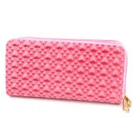 New Women Pink Long Zip Bag, Clutch Wallet, Purse
