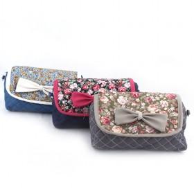 Lovely Design Pastoral Stylish Waterproof PU Utility Double-layer Cosmetic Makeup Bags