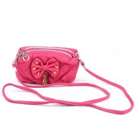 Delicated Rosered Tassel Lattice Double-layer Utility PU Cosmetic Makeup Bags