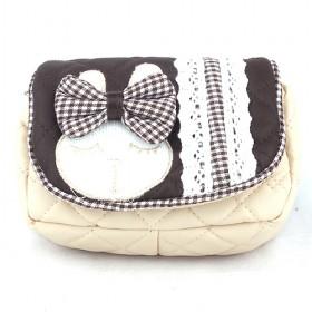 Cute Black And White Double-layer Zipping Portable Waterproof Multifunctional Cosmetic Makeup Bag