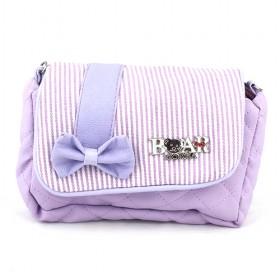 Delicated Light Purple Double-layer Zipping Portable Waterproof Multifunctional Cosmetic Makeup Bag