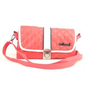 Hot Sale Modern Design Fashionable Orange And White Double-layer Portable Cosmetic Makeup Bag