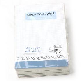 Korean Brand Rabbit Pastoral Notepad Note Pad Diary Book Note Book Agenda Memo Pad