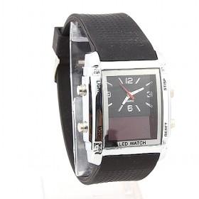 Black Gel Crystal Silicone Watch Jelly Watch Quartz Wrist Bracelet