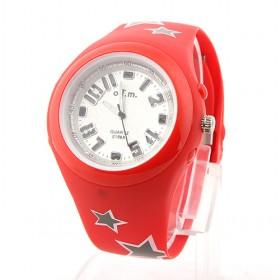 Star Decorative Classic Stylish Silicon Crystal Ladies Wrist Watch