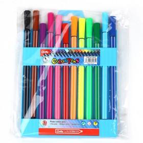 2013 New Fashion Creative Stationery 12 Colors Multifunction Ballpoint Pen Happy Good Gift