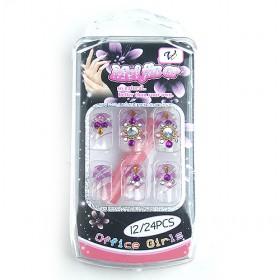 Unusual Stylish Shining Fake Nail Set