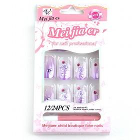 Pink Theme Cheap Fake Nail Set