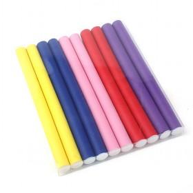 Wholesale Novelty Design Delicated Colorful Rubber Rods Hair Roller Set