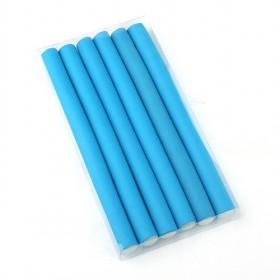 Wholesale Fashionable Design Delicated Light Blue Rubber Rods Hair Roller Set