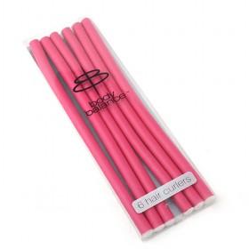 Wholesale Fashionable Design Delicated Pink Rubber Rods Hair Roller Set