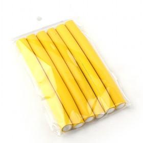 Wholesale Popular Design Light Yellow Rubber Rods Hair Roller