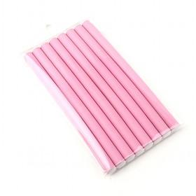 Wholesale Popular Design Light Pink Rubber Rods Spiral Hair Roller