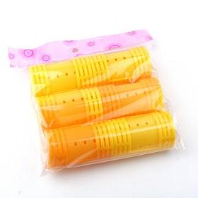 Wholesale Novelty Design 6pcs Large Size Yellow Soft Sponge Hair Roller Set