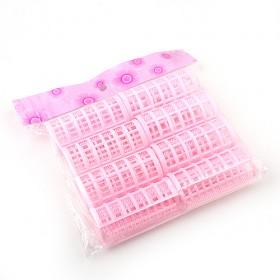 Wholesale High End 8pcs Cute Pink Bendy Plastic Soft Hair Roller Set