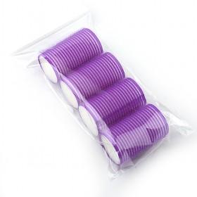 Wholesale Elegant Nice Large 4pcs Light Purple Cosmetic Plastic Soft Hair Roller