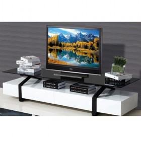 Modern Design Black And White Tempered Glass TV Cabinet/ Tv Stands/ Tv Furniture