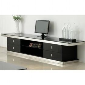 2400mm Large Size Simple Black And White TV Cabinet/ Tv Stands/ Tv Furniture