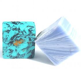 Square Turquoise Pendants