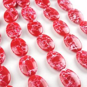 Oval Red Turquoise Stone Beads