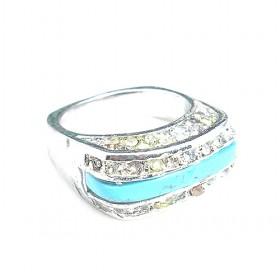 Diamond Turquoise Stone Ring