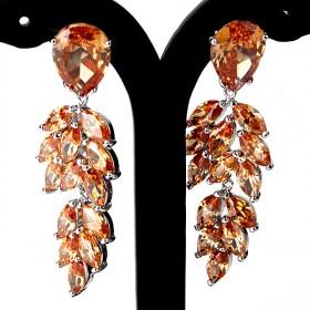 Gold Zircon Earrings