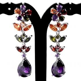 Coloful Zircon Earrings