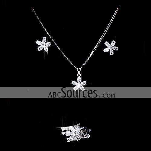 zircon necklace set