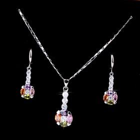 Exquisite Zircon Necklace Set