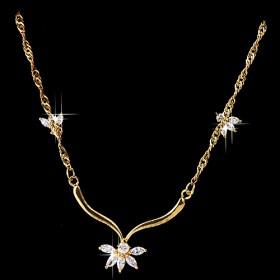 Gold Zircon Necklace Set