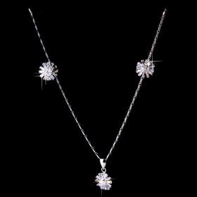 Thin Zircon Necklace Set