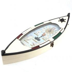 Boat White Craft Clock Classical Clock Europe Style Clock