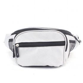 White Security Canvas Travel Ticket Waist Purse Pouch/ Belt Bag