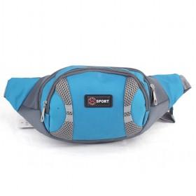 Good Quality Blue Sport Style Multifunction Waterproof Nylon Zipping Waist Bag/ Fanny Pack