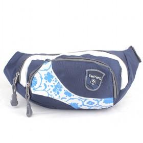 Dark Blue Large Volume Multifunction Multifunction Waterproof Nylon Waist Bag/ Fanny Pack