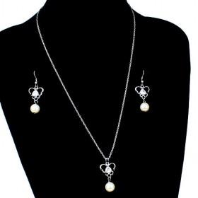 Thin Stainless Steel Necklace Set, Earings