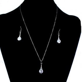 Beautiful Stainless Steel Necklace Set, Earings