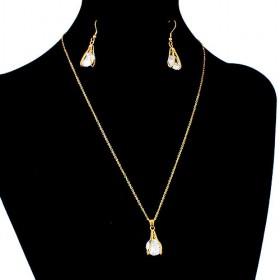 Fine Stainless Steel Necklace Set, Earings
