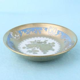 Golden Ceramic Deep Plate, Dish Plate, Flower Design Plate For Sale