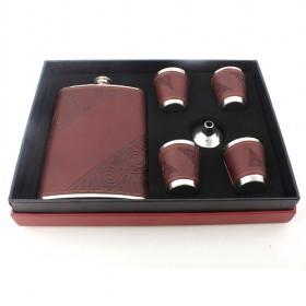 Elegant Wine Set With Hip Flask, Shot Glasses, Funnel, Perfect Gift Set For Friends